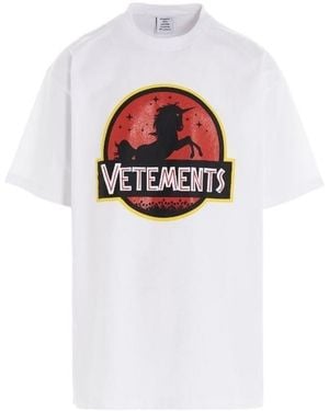 Vetements Logo-Print T-Shirt - White