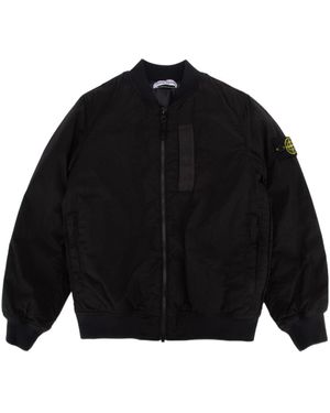 Stone Island Junior Giubbotto Zip-Up Bomber Jacket - Black
