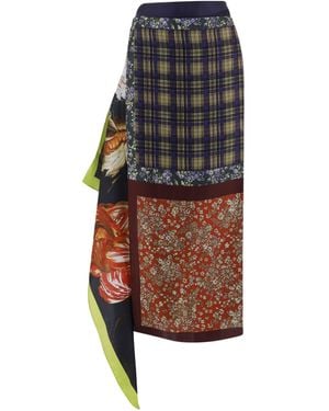 Dries Van Noten Patterned Skirt - Multicolor