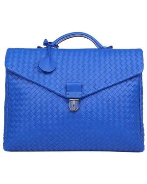 Bottega Veneta Weaving Briefcase - Blue
