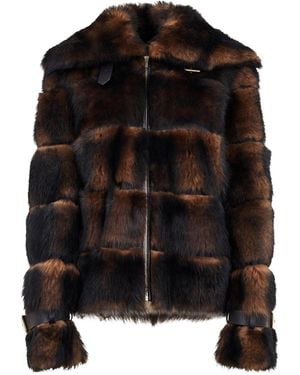 Fendi Two-Tone And Fur Jacket - Black