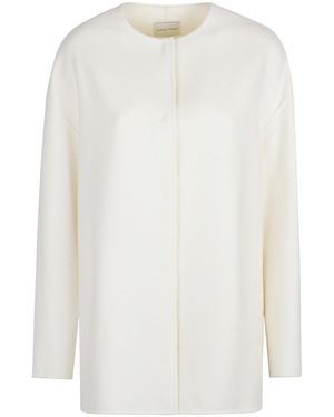 Loulou de Saison Double-Faced Wool And Cashmere Cocoon Coat - White