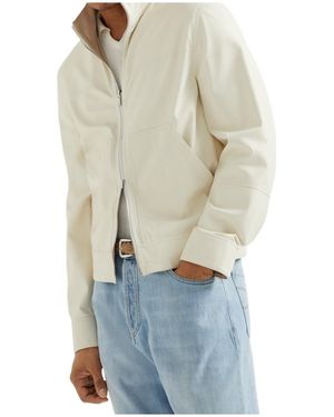 Brunello Cucinelli Zip-Up Reversible Bomber Jacket - Multicolour