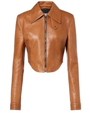 Magda Butrym Leather Jacket - Brown