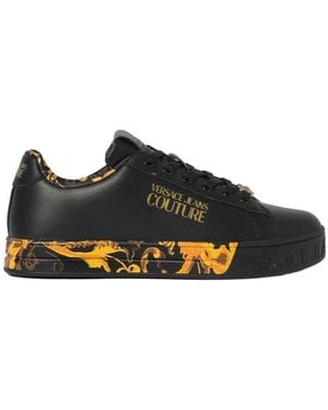 Versace Jeans Couture Couture Barocco Printed Low-Top Sneakers - Black