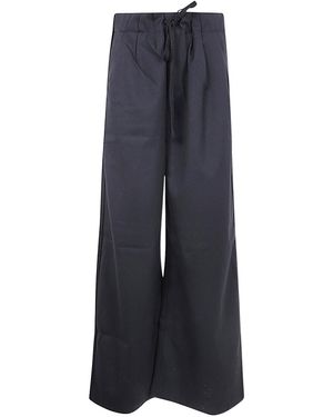 Entire studios Pleated Wide-Leg Trousers - Blue