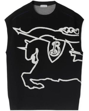 Burberry Logo-Knit Gilet - Black