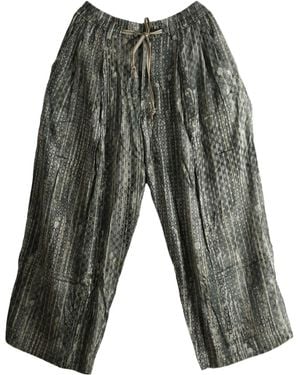 Ziggy Chen Drawstring-Waist Casual Trousers - Grey