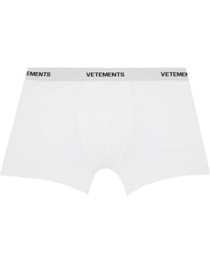 Vetements Logo-Woven Boxer Briefs - White