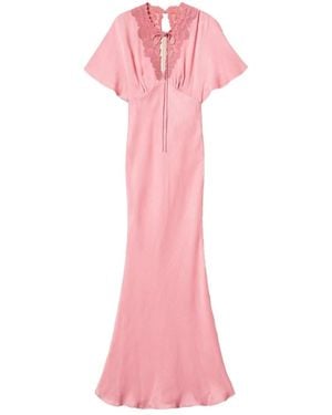 Twinset Short-Sleeve Maxi Dress - Pink