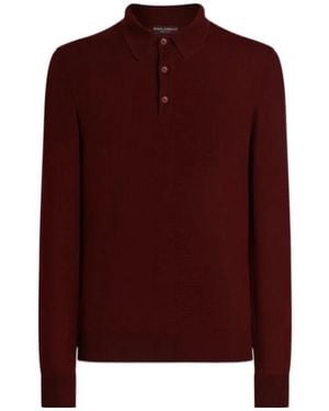Dolce & Gabbana Long-Sleeve Polo Shirt - Purple