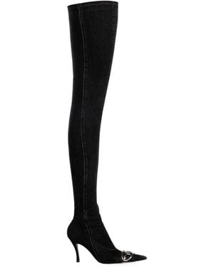 DIESEL D-Venus Tbt D Pointed-Toe Boots - Black