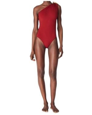 Bottega Veneta Stretch Swimsuit - Red