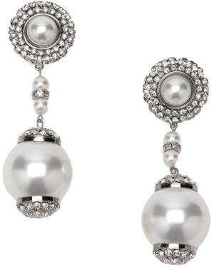 Alessandra Rich Bijoux Crystal Drop Earrings - Metallic