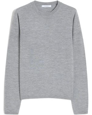 Max Mara Pittura Crewneck Knitted Jumper - Grey