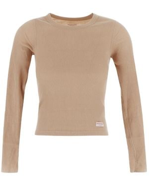 Alexander Wang Ribbed Long-Sleeved T-Shirt - Natural