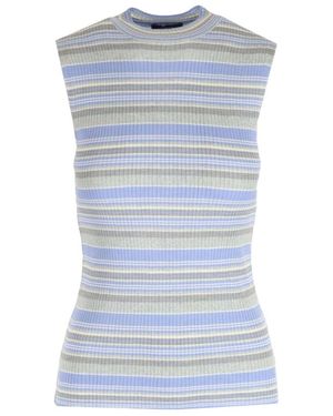 Theory Mock Neck Tank Top - Blue