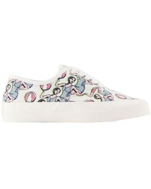Maison Kitsuné Round-Head Trainers - White