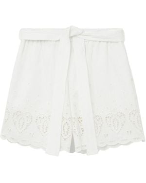 Stella McCartney Lace Detailed Shorts - White