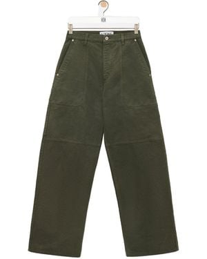 Loewe Straight-Leg Cargo Trousers - Green
