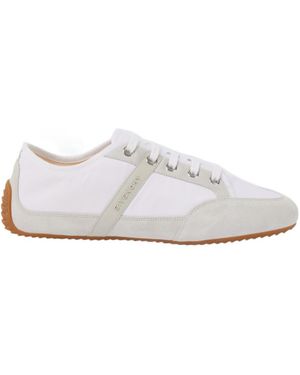 Givenchy Slim Suede-Trimmed Trainers - White