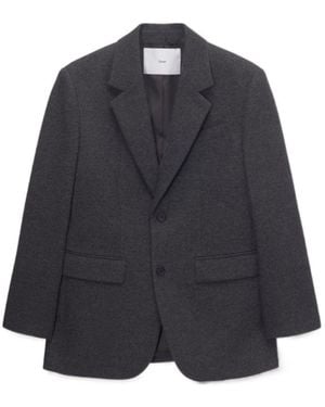 DUNST Notched-Lapel Single-Breasted Blazer - Blue