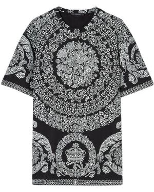 Versace Baroque-Print T-Shirt - Grey