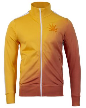 Palm Angels Leaf Embroidered Degrade Track Jacket - Orange