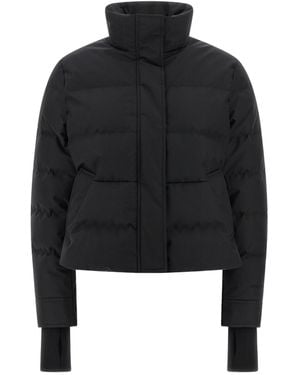 McQueen High-Neck Cropped Down Jacket - Black