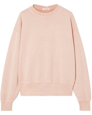 SLVRLAKE Denim Cinch Cotton-Jersey Sweatshirt - Pink
