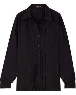 Tom Ford Pleat-Detail Shirt - Black