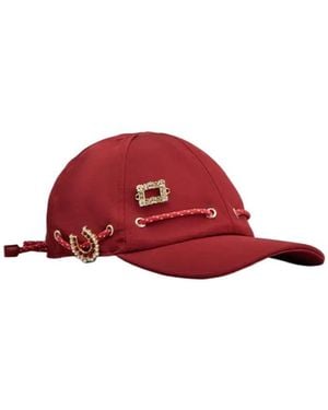 Roger Vivier Tres Vivier Baseball Cap - Red