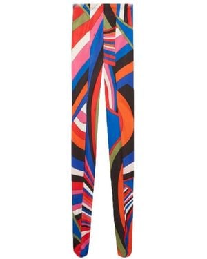 PUCCI Iride-Print Pull-On Stockings - Red