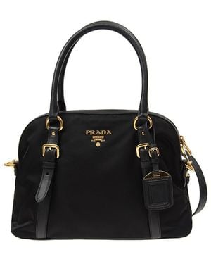 Prada Logo Handbag - Black