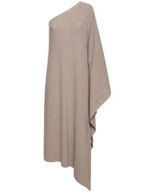 Michael Kors Asymmetric Knitted Long Cardigan Dress - Natural