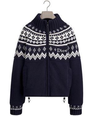 Dior Alps Knit Puffer Jacket - Blue