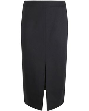 True Royal Slit Midi Skirt - Black