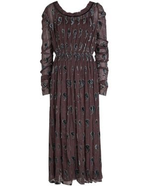 Tory Burch Paisley-Devoré Silk-Blend Midi Dress - Brown