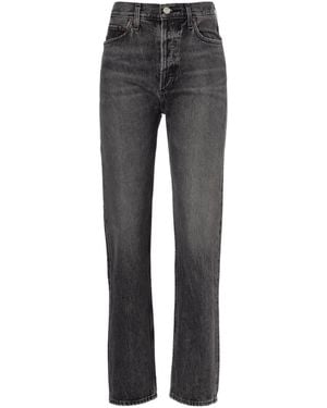 Agolde High-Waisted Straight-Leg Jeans - Gray