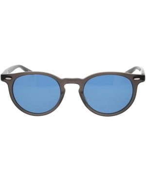Barton Perreira Banks Oval Frame Sunglasses - Blue