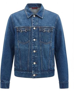 Gucci Horsebit Denim Jacket - Blue