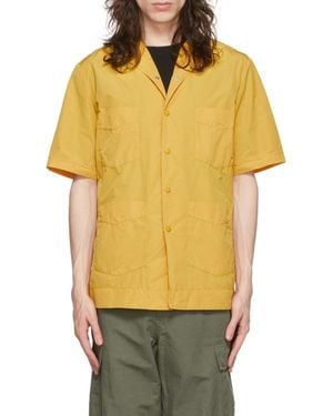 Aspesi Logo Lapel Short-Sleeved Casual Jacket - Yellow