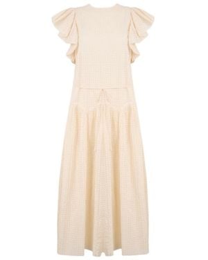 Ulla Johnson Sylvaine Ruffled Midi Dress - Natural