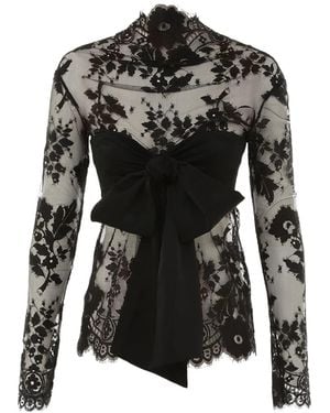Zimmermann Illustration Lace Bow Bodice - Black