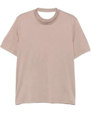 Brunello Cucinelli Crew-Neck Short-Sleeve T-Shirt - Purple