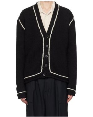 Barena Button Long Sleeve Sweater - Black
