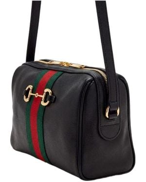 Gucci Horsebit Web Small Camera Bag - Black