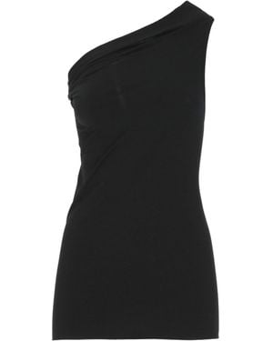 Rick Owens One-Shoulder Draped Top - Black