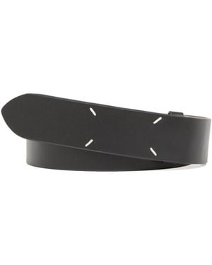 Maison Margiela Leather Belt - White