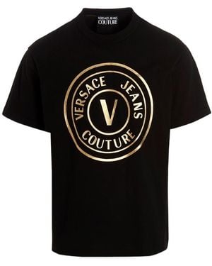 Versace Jeans Couture Couture Logo Printed Crewneck T-Shirt - Black